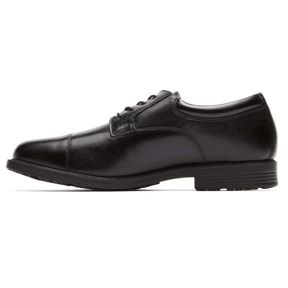 Rockport Mens Essential Details Waterproof Cap Toe - Dress Shoes Black - WQA023649